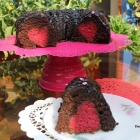 Chocolate Bundt Cake with a Strawberry Surprise (Valentines Day Special)