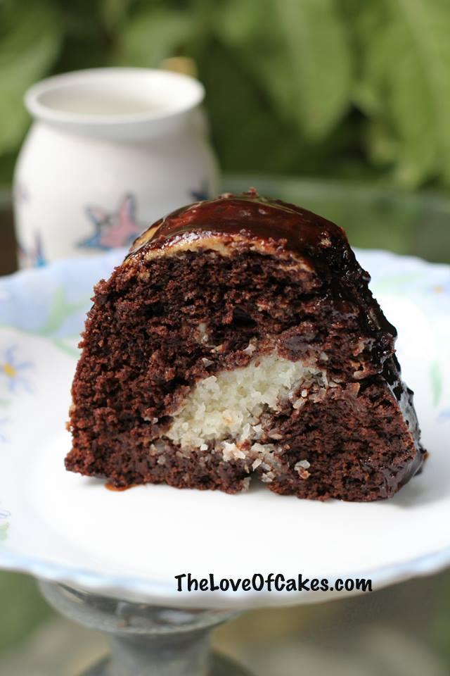 Chocolate Cake with coconut filling