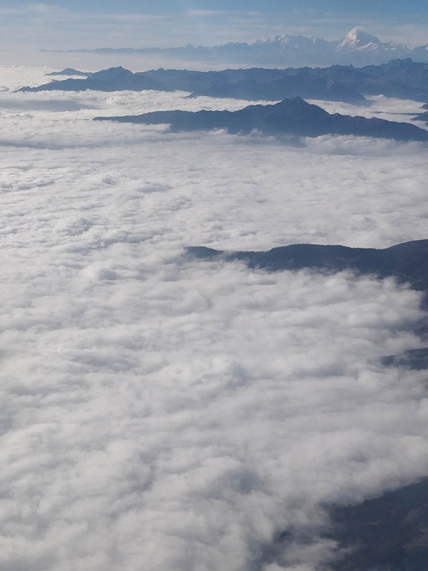 View on flight to bhutan
