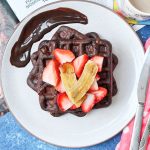 Healthy Oatmeal Chocolate Banana Waffles